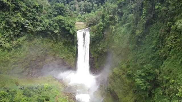 Very famous and dramatic waterfall garut in west java iland
