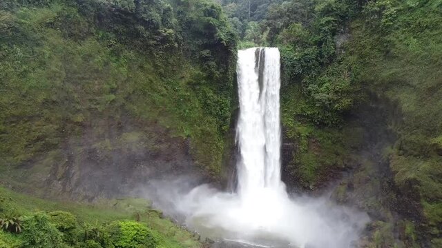 Very famous and dramatic waterfall garut in west java iland