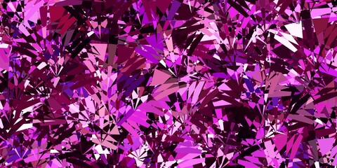 Dark Purple, Pink vector background with polygonal forms.
