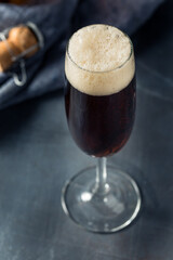 Refreshing Cold Black Velvet Cocktail