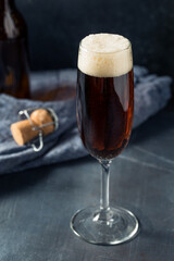 Refreshing Cold Black Velvet Cocktail