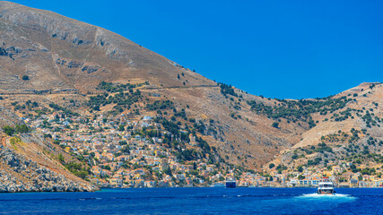 Fototapeta premium Symi Greek Island Approach