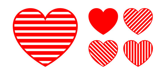 Fototapeta premium Heart outline with line texture