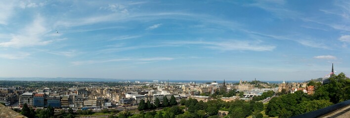 vew from Edinburgh Castle over the city