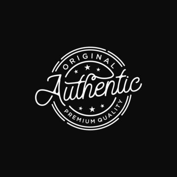 100% Original and Authentic hand written lettering for label, badge, Apparel logo design template