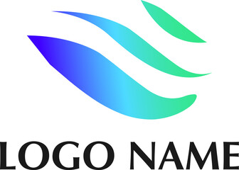the logo with wave shape reflect tidal, ocean, trading, transportation.
