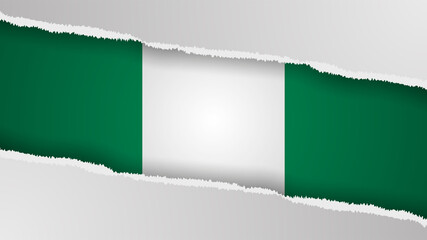 EPS10 Vector Patriotic background with Nigeria flag colors.