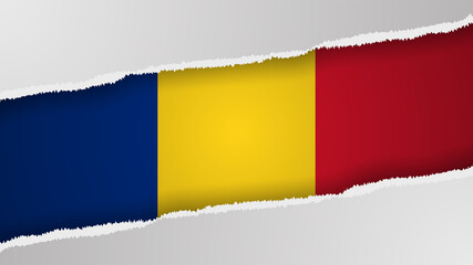 EPS10 Vector Patriotic background with Romania flag colors.