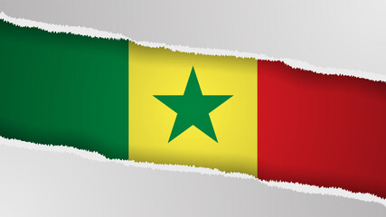 EPS10 Vector Patriotic background with Senegal flag colors.