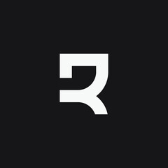 Initial letter R monogram logo design.