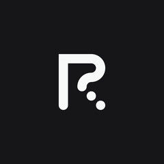 Initial letter R monogram logo design.