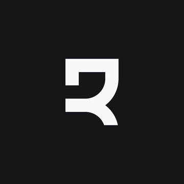 Initial letter R monogram logo design.