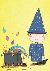 Piccolo mago che gioca coi colori © giulia