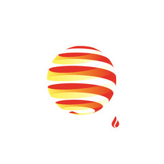 fire ball planet огонь шар планета logo vector
