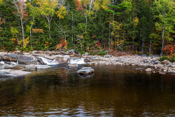 Waterfalls of New Hampshire in Fall Season