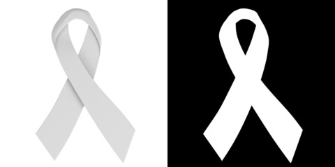 3D rendering illustration of a generic awareness ribbon