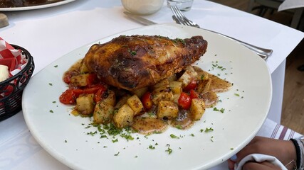 roasted chicken with vegetables