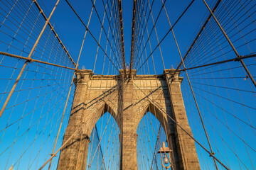 New York, Brooklyn bridge in Manhattan at daytime