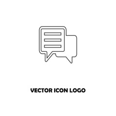 message vector icon logo illustration
