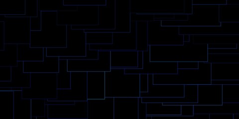 Dark BLUE vector background with rectangles.