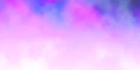 Light Purple, Pink vector pattern with clouds.