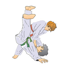 Vector illustration of karate isolated on a white background in EPS10