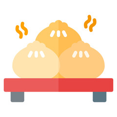Dumpling flat icon