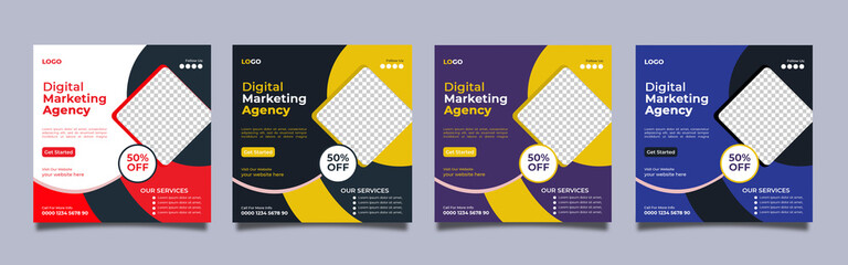 Digital Marketing Social Media Post Template | Social Media Post Design for Digital Marketing Agency |Facebook Instagram post design