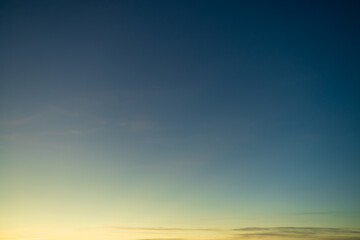 summer sky evening time, gradient from orange to blue
