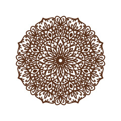 vector illustration of big beautiful outlines mandala, isolated design object