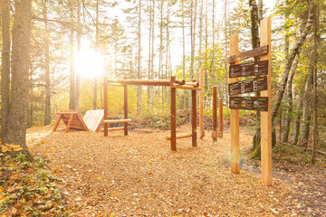 Fototapeta premium playground in autumn park