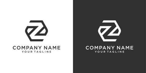 Letter Z or ZZ monogram logo design vector. - obrazy, fototapety, plakaty