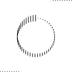 archaic time, countdown, lines are shaped in circle striped border vector illustration isolated on white