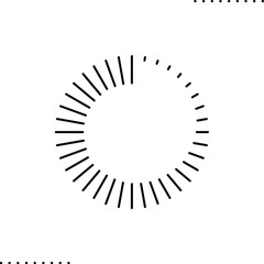 archaic time, countdown, lines are shaped in circle striped border vector illustration isolated on white