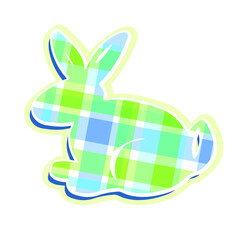 Easter bunny.Modern Easter design template, trendy painted style texture, poster with different doodle elements.Perfect for interior,fabric, textile,apparel