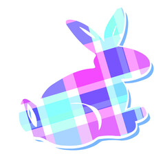 Easter bunny.Modern Easter design template, trendy painted style texture, poster with different doodle elements.Perfect for interior,fabric, textile,apparel