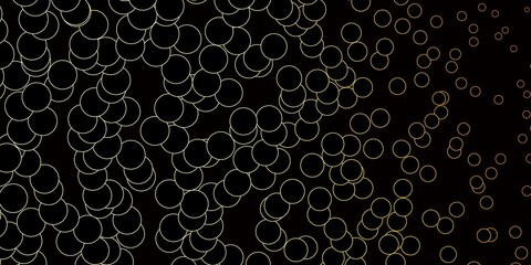 Dark Orange vector background with spots.