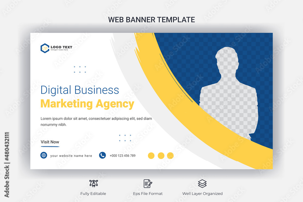 Wall mural business marketing conference agency social media facebook cover template