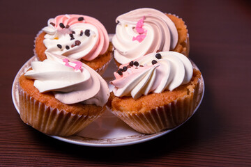 Cupcakes in a small bowl.