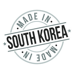 Made In South Korea Stamp Logo Icon Symbol Design Seal Badge national product vector.