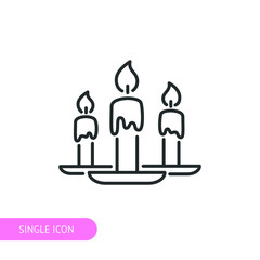 Candles icon for web design, menu, app, poster, ads, postcard and magazine