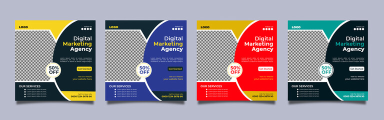 Digital Marketing Social Media Post Template | Social Media Post Design for Digital Marketing Agency |Facebook Instagram post design