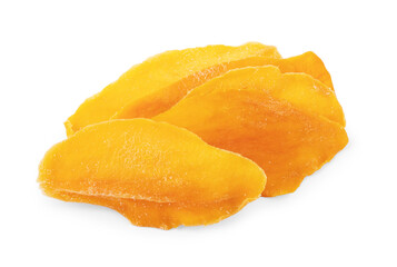 Dried Mango lay on the white plate