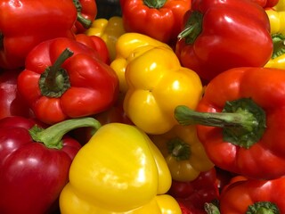 red and yellow peppers