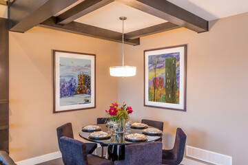 Modern dining room in luxury house.