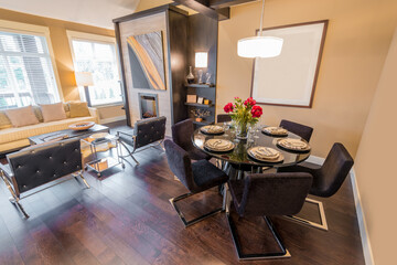 Modern dining room in luxury house.