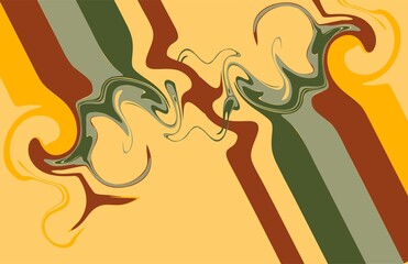 Green Fields Color Effect Swirl Vector Trend Background