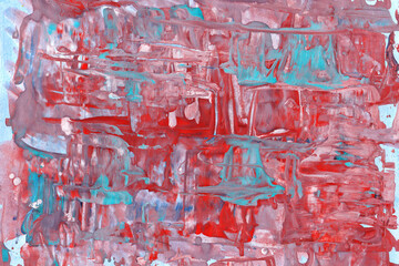 abstract graphic texture with red and blue paint horizontal lines
