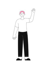Cute office employee concept