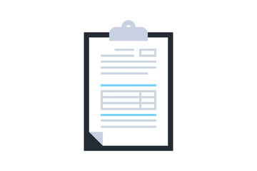 Document and paper flat vector illustration.
